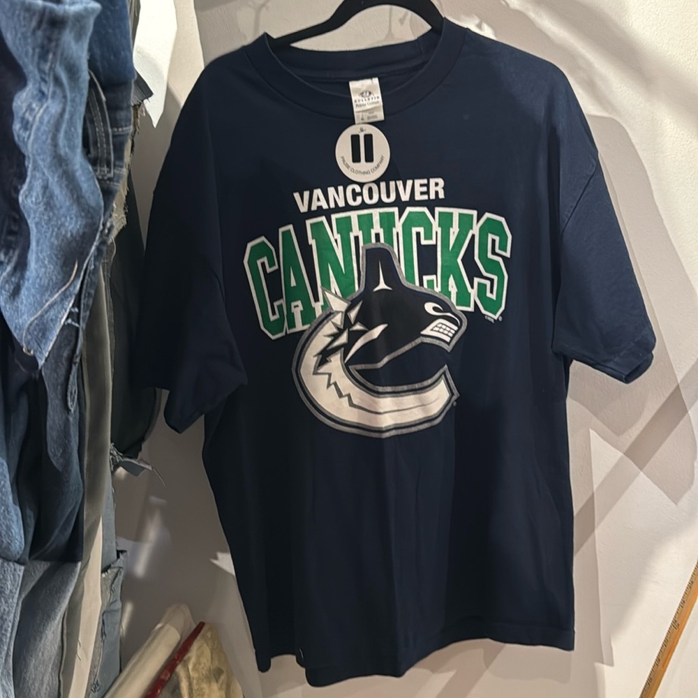 Vancouver Canucks blue men’s xl short sleeve graphic tee NHL 100% cotton​